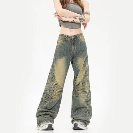 Straight Jeans Washed Yellow Mud Jeans - DripNation