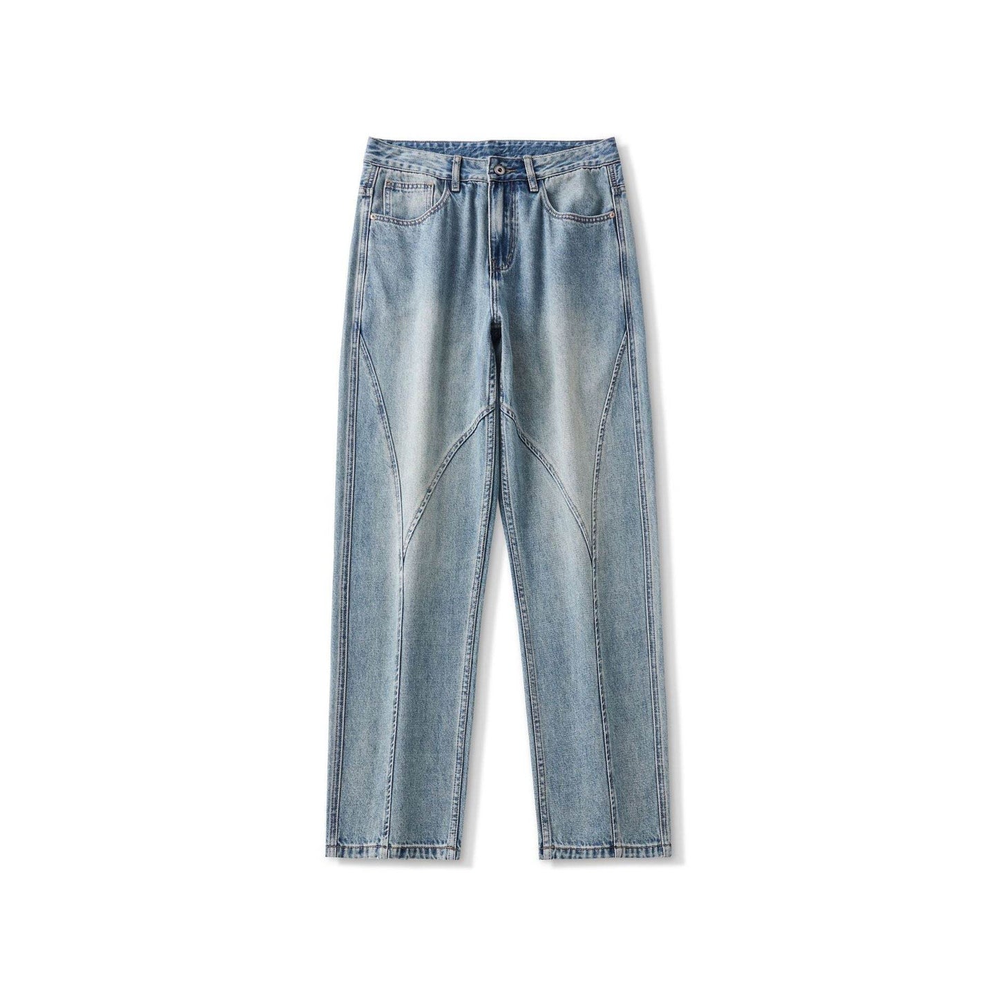 American Retro Fashion Stitching Jeans Men - DripNation