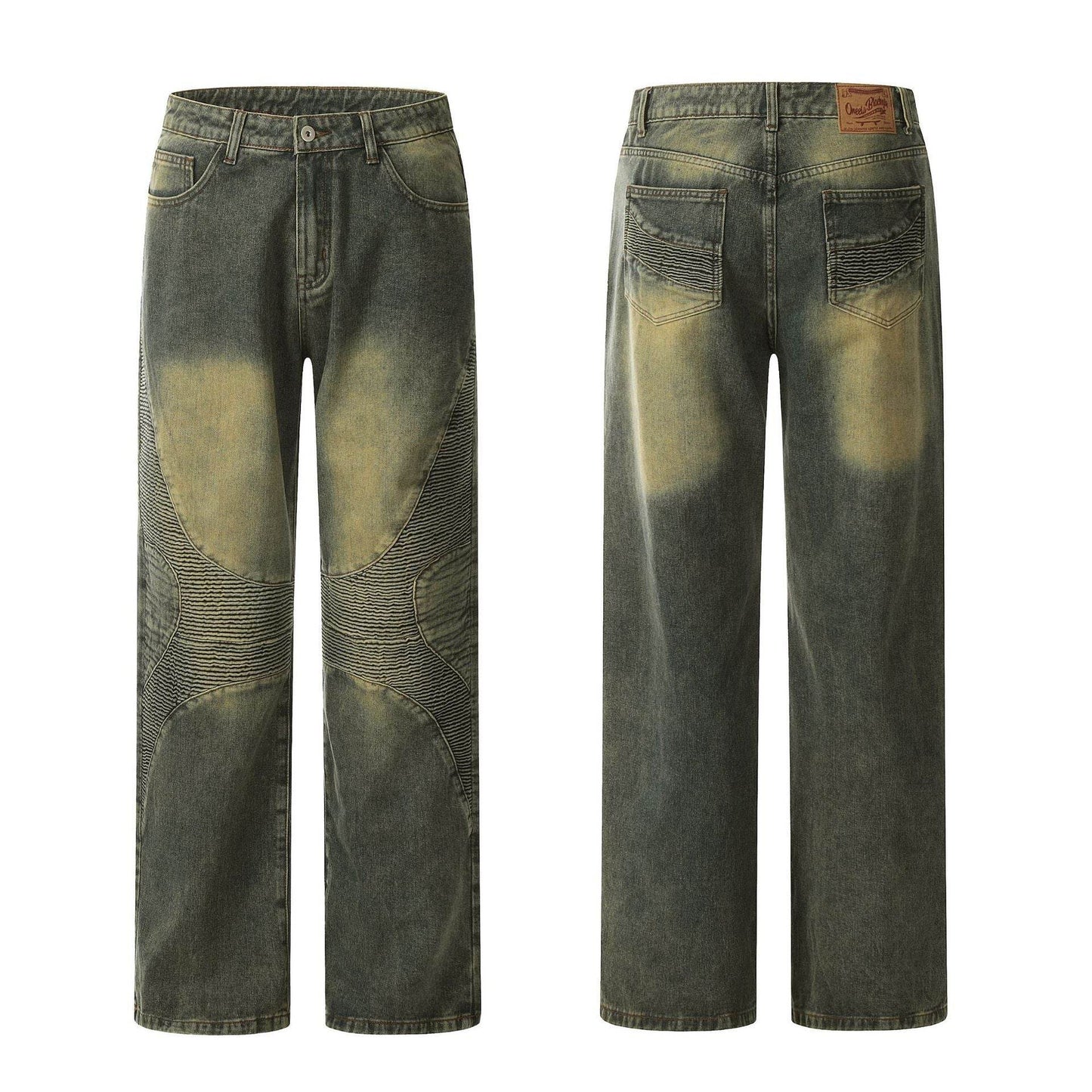 Straight Jeans Washed Yellow Mud Jeans - DripNation