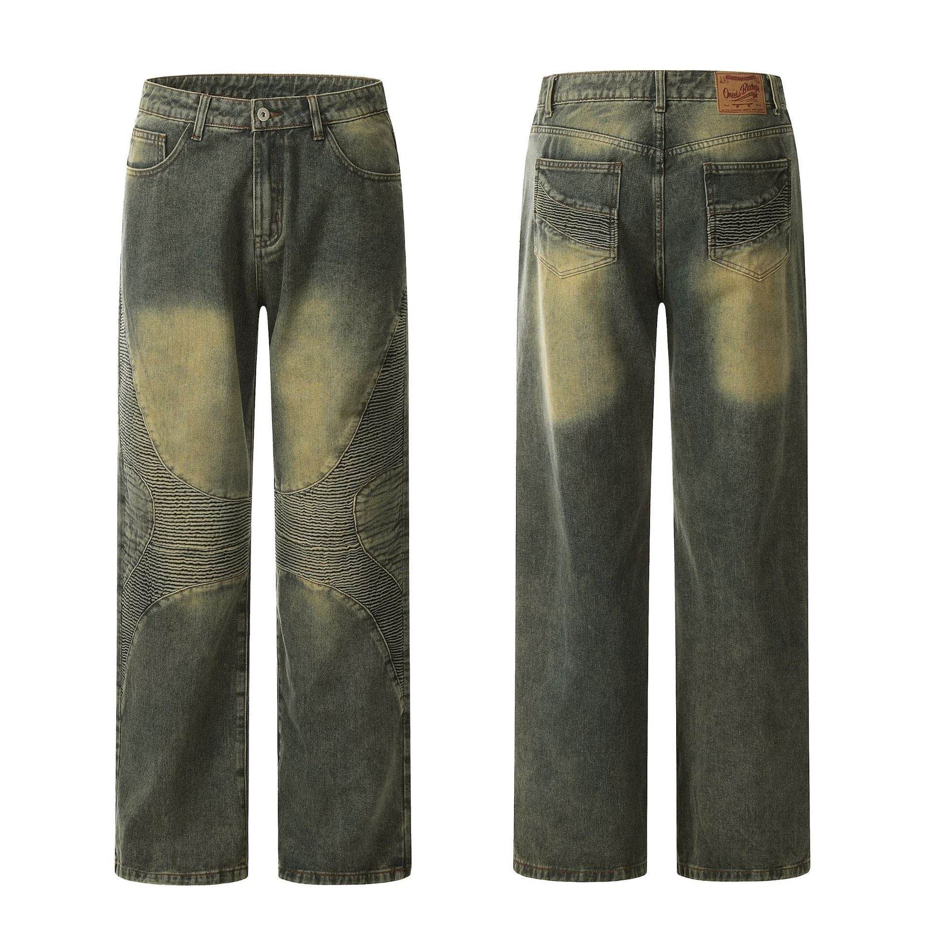 Straight Jeans Washed Yellow Mud Jeans - DripNation